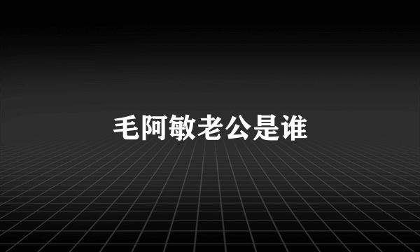 毛阿敏老公是谁