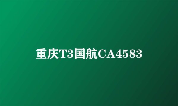 重庆T3国航CA4583