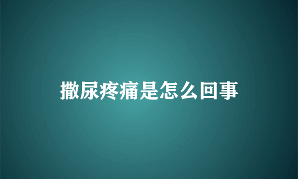 撒尿疼痛是怎么回事