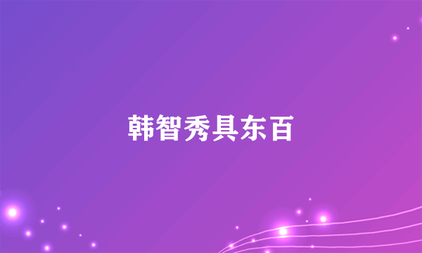 韩智秀具东百