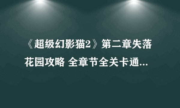 《超级幻影猫2》第二章失落花园攻略 全章节全关卡通关图文流程