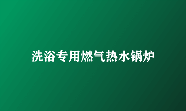 洗浴专用燃气热水锅炉