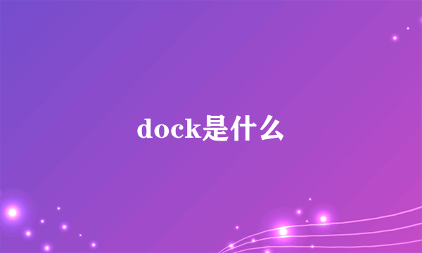 dock是什么