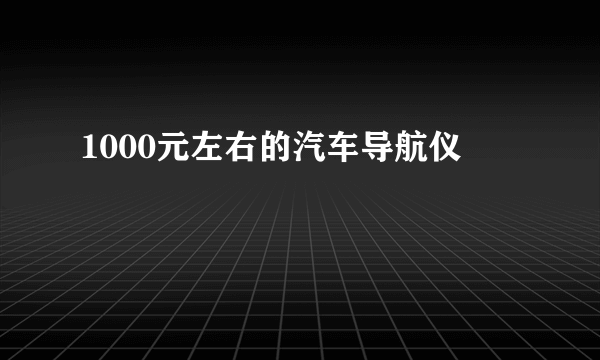 1000元左右的汽车导航仪