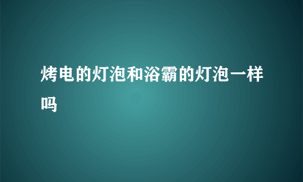 烤电的灯泡和浴霸的灯泡一样吗