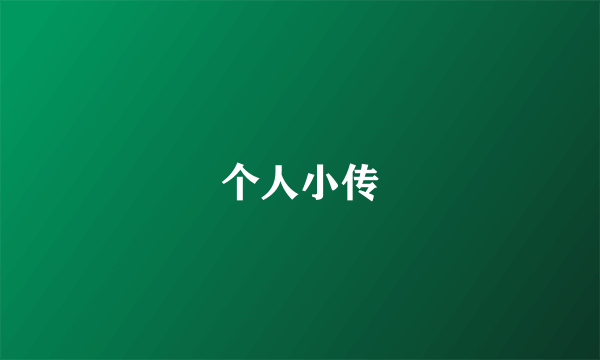 个人小传