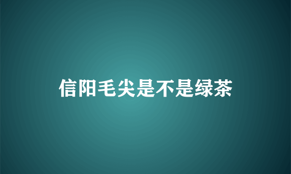 信阳毛尖是不是绿茶