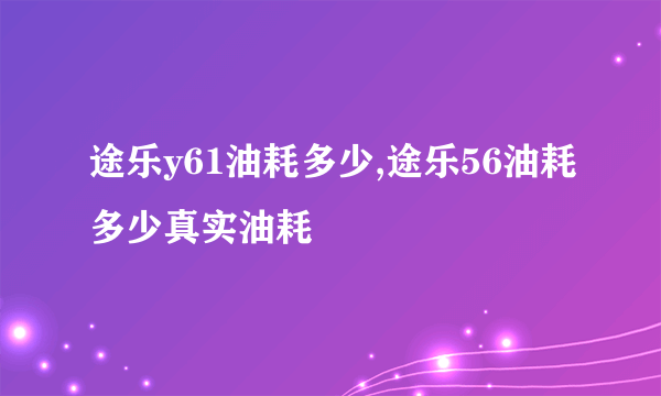 途乐y61油耗多少,途乐56油耗多少真实油耗