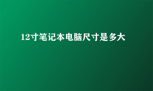 12寸笔记本电脑尺寸是多大