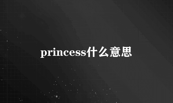 princess什么意思