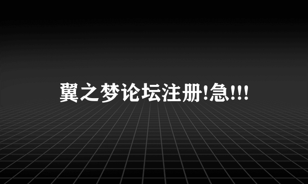 翼之梦论坛注册!急!!!