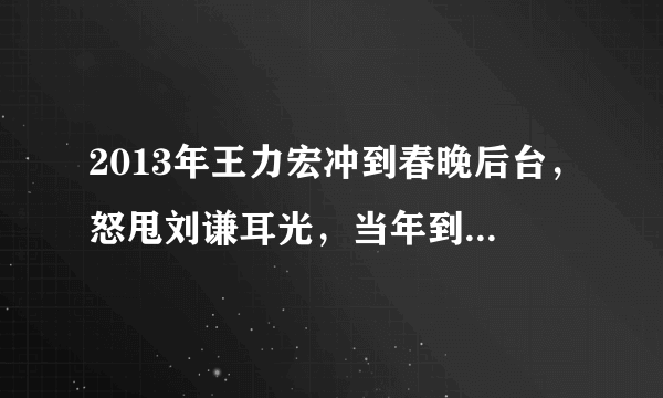 2013年王力宏冲到春晚后台，怒甩刘谦耳光，当年到底发生了什么？