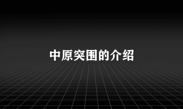 中原突围的介绍