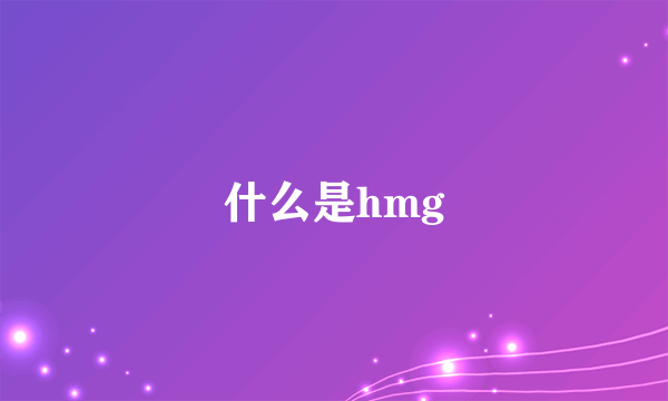 什么是hmg