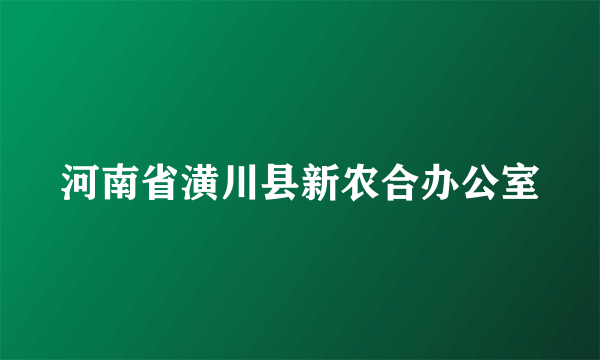 河南省潢川县新农合办公室