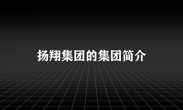 扬翔集团的集团简介