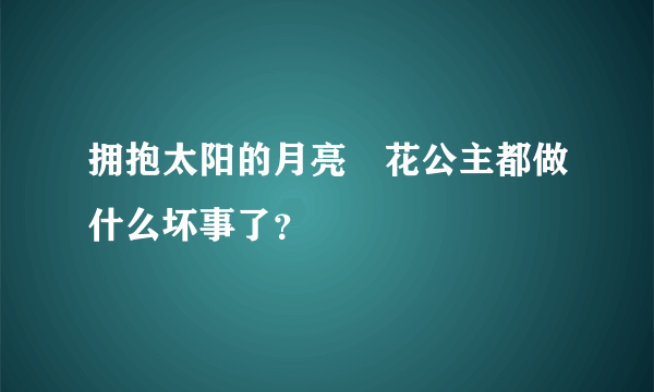 拥抱太阳的月亮旼花公主都做什么坏事了？