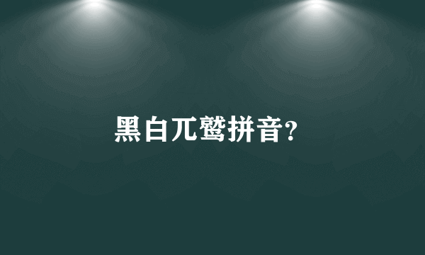 黑白兀鹫拼音？