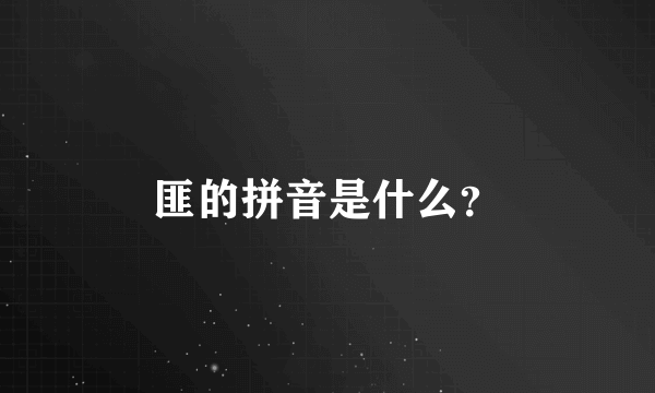 匪的拼音是什么？