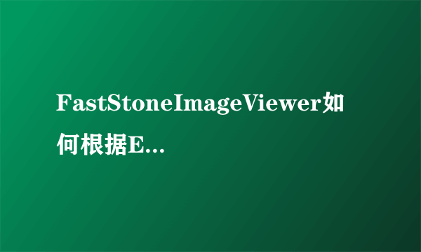 FastStoneImageViewer如何根据EXIF标记自动旋转