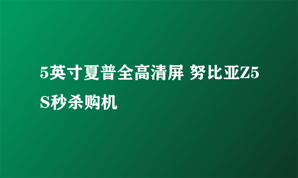 5英寸夏普全高清屏 努比亚Z5S秒杀购机