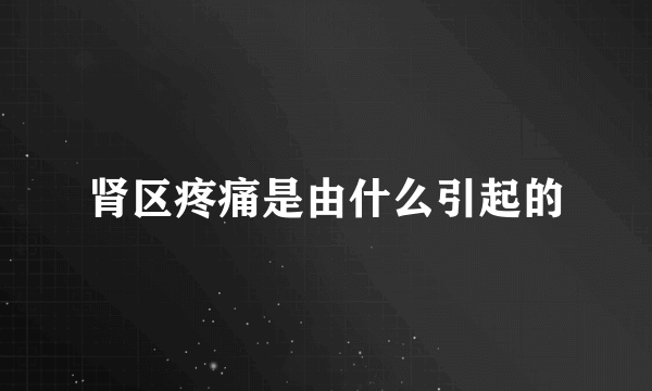 肾区疼痛是由什么引起的