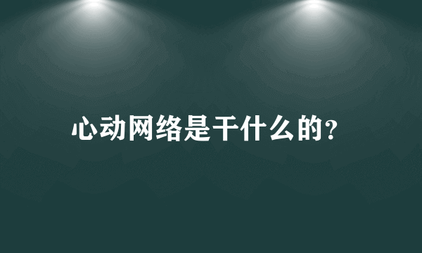 心动网络是干什么的？