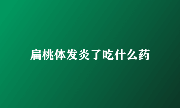 扁桃体发炎了吃什么药