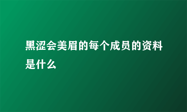 黑涩会美眉的每个成员的资料是什么