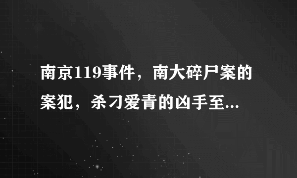 南京119事件，南大碎尸案的案犯，杀刁爱青的凶手至今还活着吗？到底是谁？