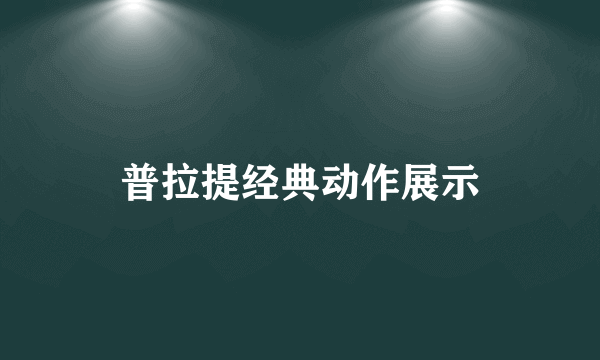 普拉提经典动作展示