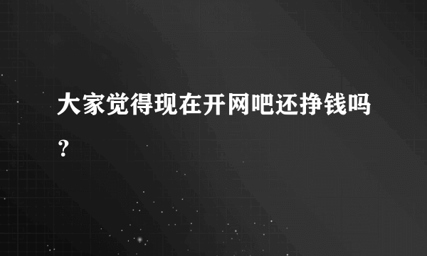 大家觉得现在开网吧还挣钱吗？