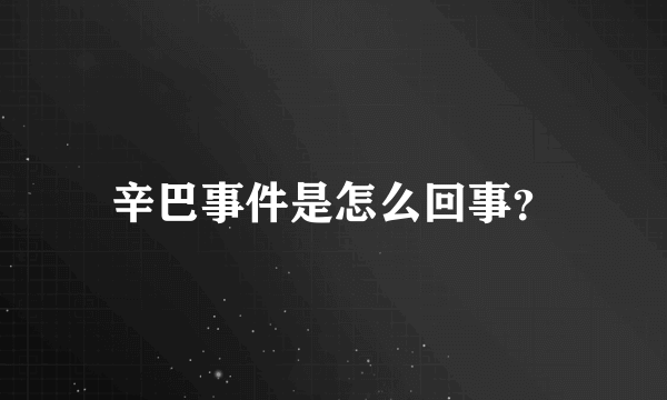 辛巴事件是怎么回事？