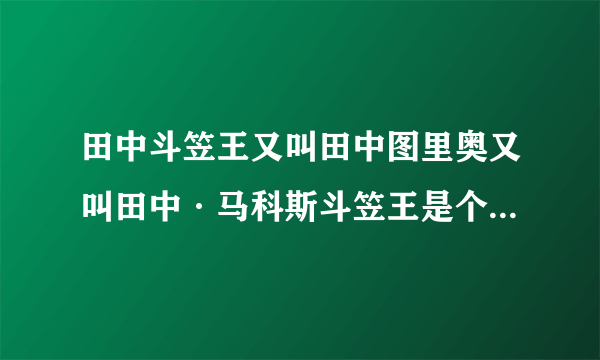 田中斗笠王又叫田中图里奥又叫田中·马科斯斗笠王是个怎样的人？