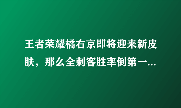 王者荣耀橘右京即将迎来新皮肤，那么全刺客胜率倒第一的他还能否逆袭？