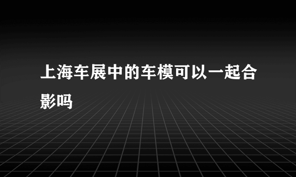 上海车展中的车模可以一起合影吗