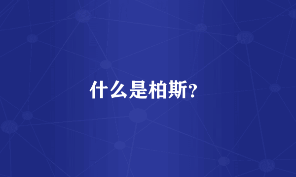 什么是柏斯？