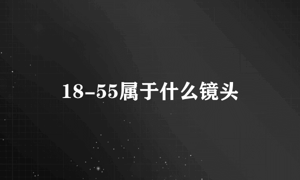 18-55属于什么镜头