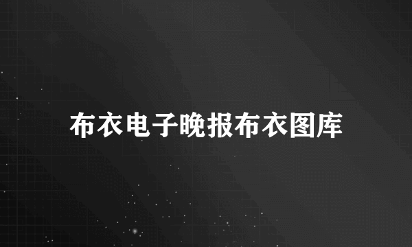 布衣电子晚报布衣图库