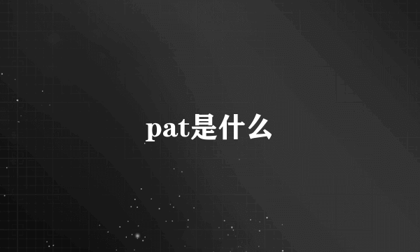 pat是什么