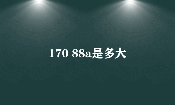 170 88a是多大