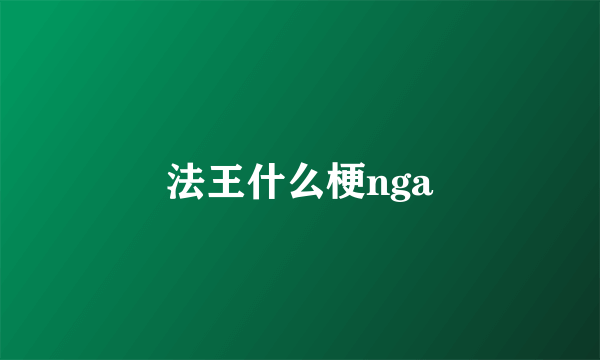 法王什么梗nga