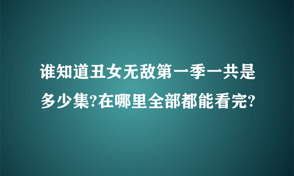 谁知道丑女无敌第一季一共是多少集?在哪里全部都能看完?