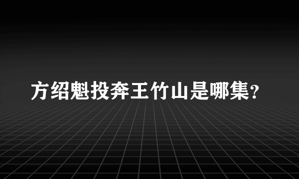 方绍魁投奔王竹山是哪集？