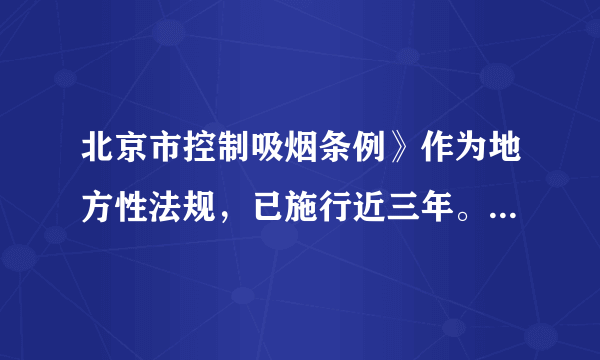 北京市控制吸烟条例》作为地方性法规，已施行近三年。该条例规定，凡是室内公共场所全面禁烟。李成在饭店就餐时发现隔壁桌有位食客正在吸烟……请你任选一人的说法，综合运用所学知识，加以辨析。