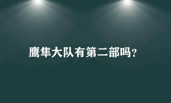 鹰隼大队有第二部吗？