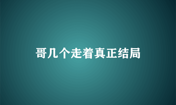 哥几个走着真正结局