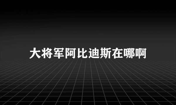 大将军阿比迪斯在哪啊