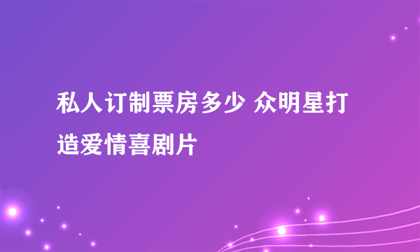 私人订制票房多少 众明星打造爱情喜剧片