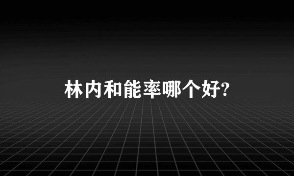 林内和能率哪个好?